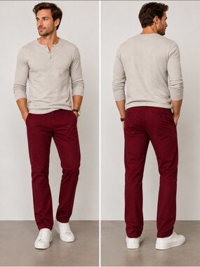 Express Men's Chinos in Wine Red pants